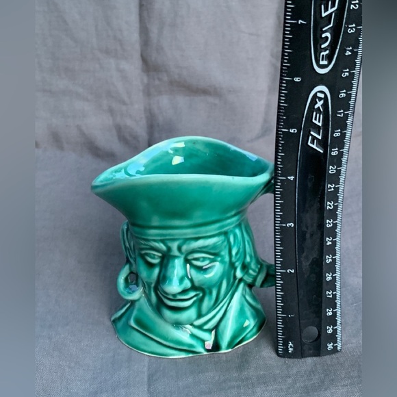 Rockingham Harker 1840 Toby Pirate Teal Drip Glaze Mug Coffee Cup Pottery USA - Picture 6 of 6